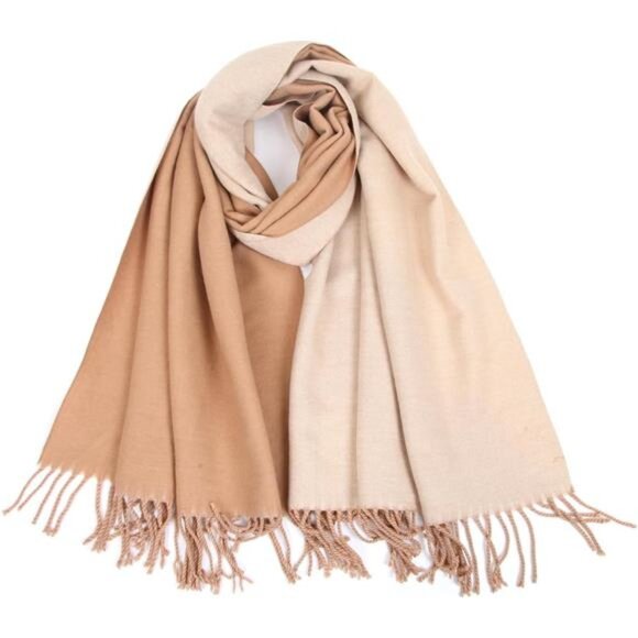 Women's Shawls Wraps Large Beige Khaki - Picture 3 of 6